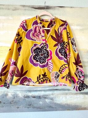 Maude Vivante NWT Golden Bloom Ashley Top L